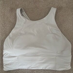 lululemon athletica Taupe Free To Be Serene High-Neck Long Line Sports Bra